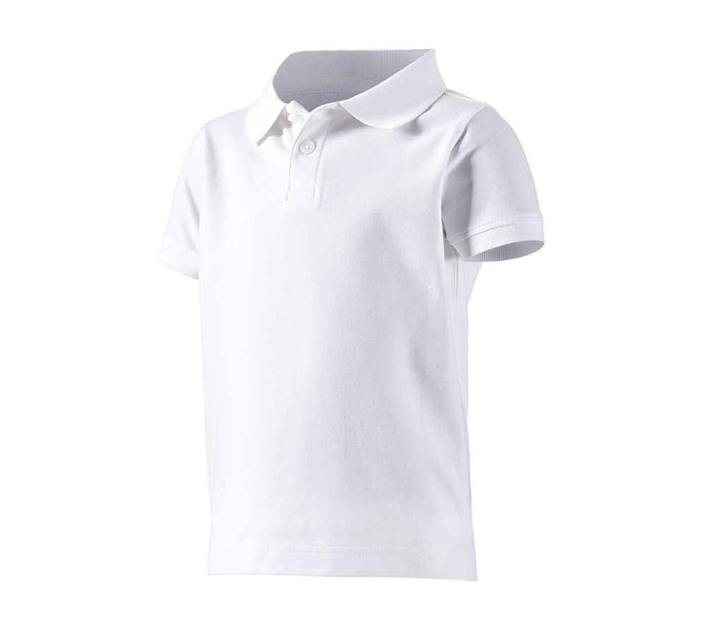 T-Shirts, Pullover & Skjorter: e.s. Polo-Shirt cotton stretch, børne + hvid