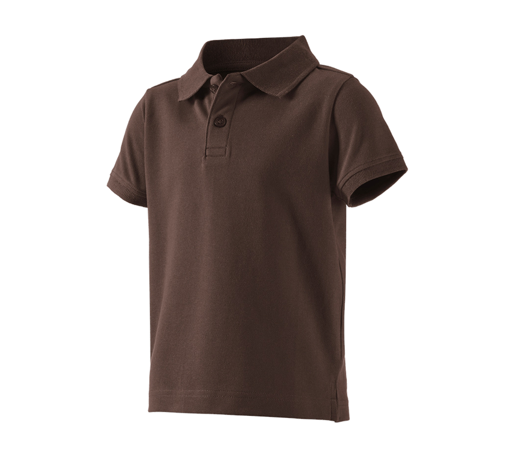 Emner: e.s. Polo-Shirt cotton stretch, børne + kastanje