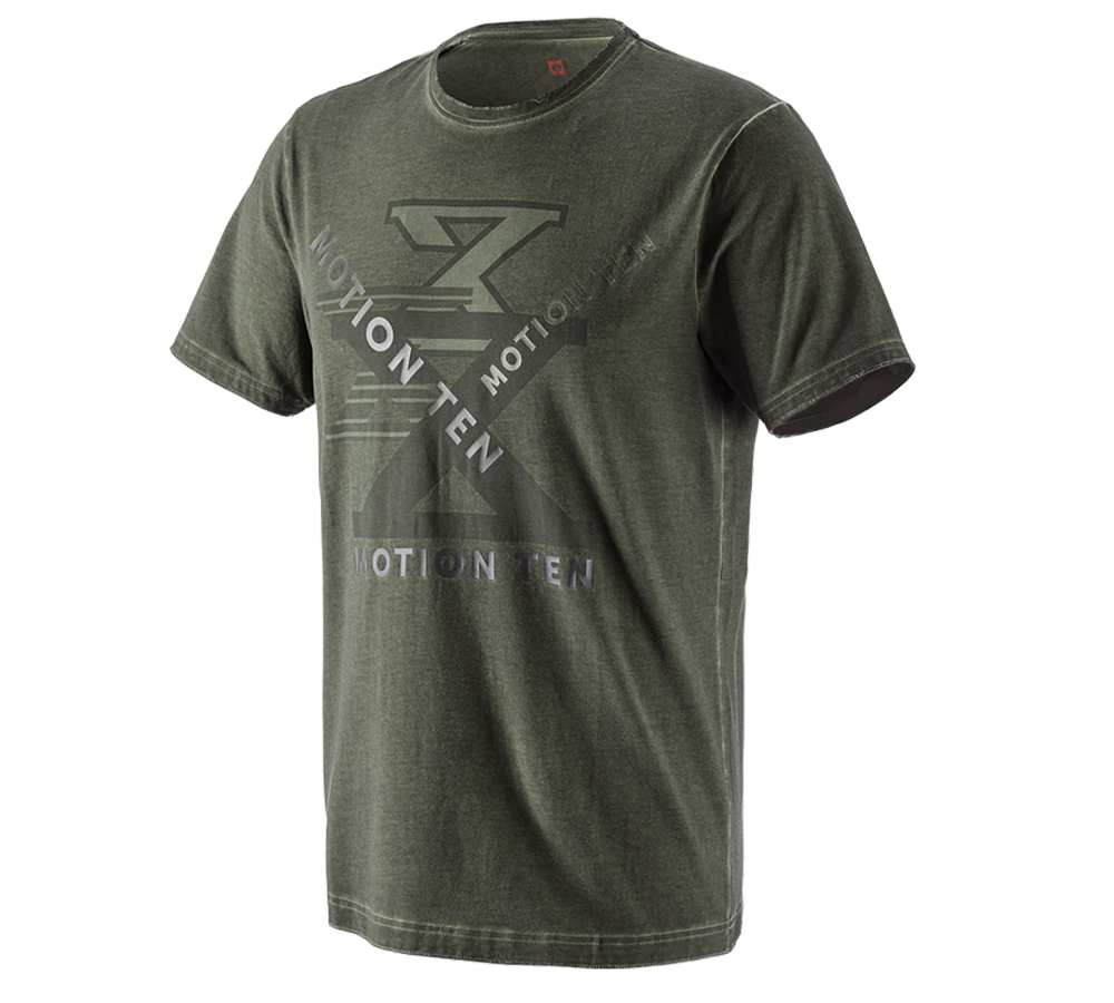 T-Shirts, Pullover & Skjorter: T-shirt e.s.motion ten + camouflagegrøn vintage