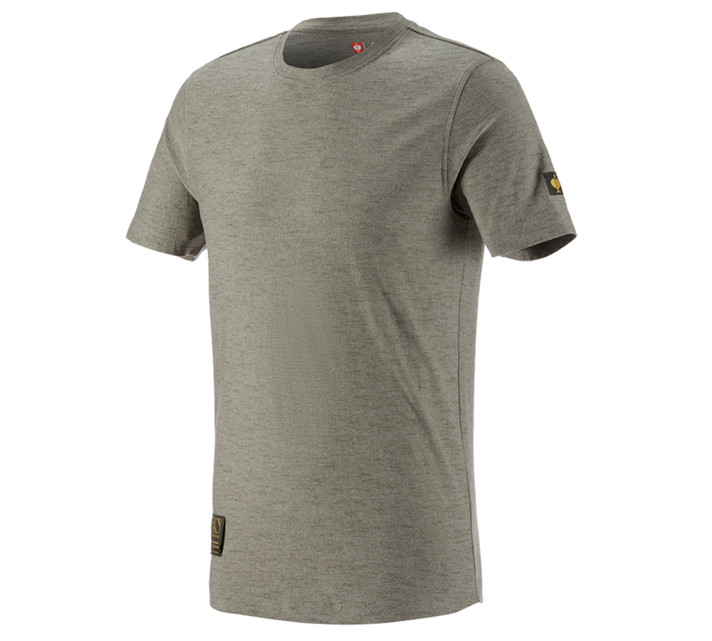 T-Shirts, Pullover & Skjorter: T-shirt e.s.vintage + camouflagegrøn melange