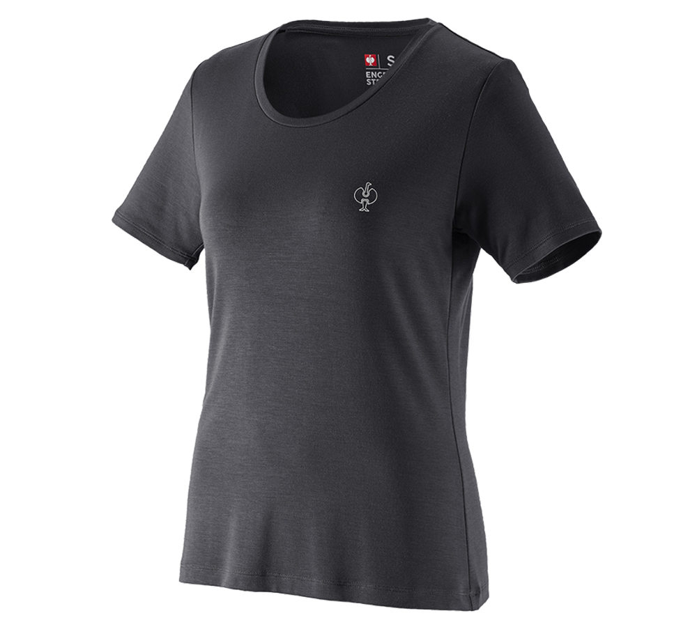 T-Shirts, Pullover & Skjorter: Modal-shirt e.s. ventura vintage, damer + sort