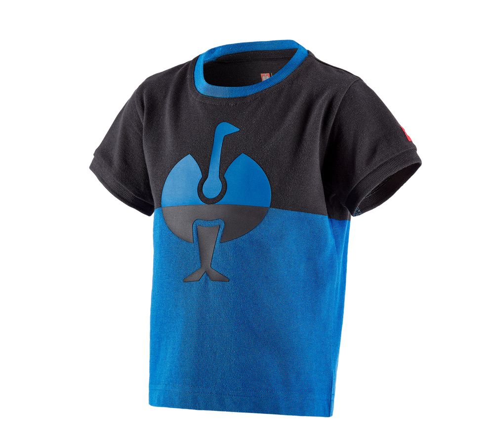 Shirts, Pullover & more: e.s. Pique-Shirt colourblock, children's + graphite/gentianblue