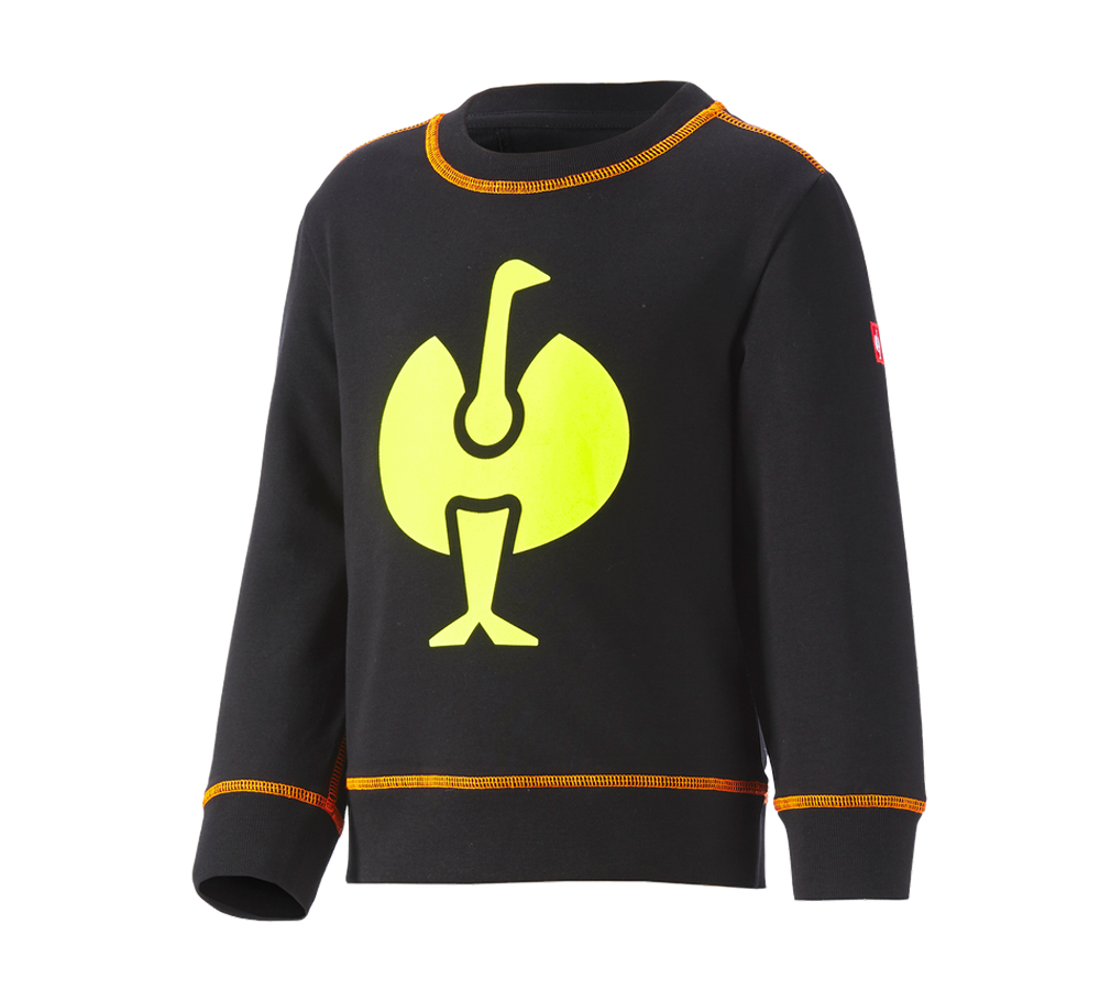 Shirts, Pullover & more: Sweatshirt e.s.motion 2020, children's + black/high-vis yellow/high-vis orange