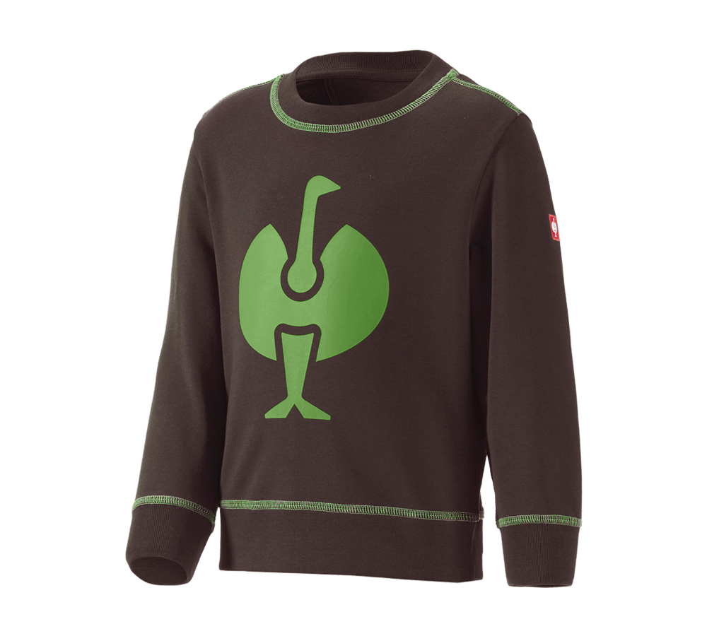 T-Shirts, Pullover & Skjorter: Sweat-shirt e.s.motion 2020, børne + kastanje/havgrøn