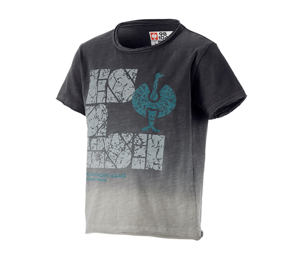 T-Shirts, Pullover & Skjorter: e.s. T-Shirt denim workwear, børne + oxidsort vintage