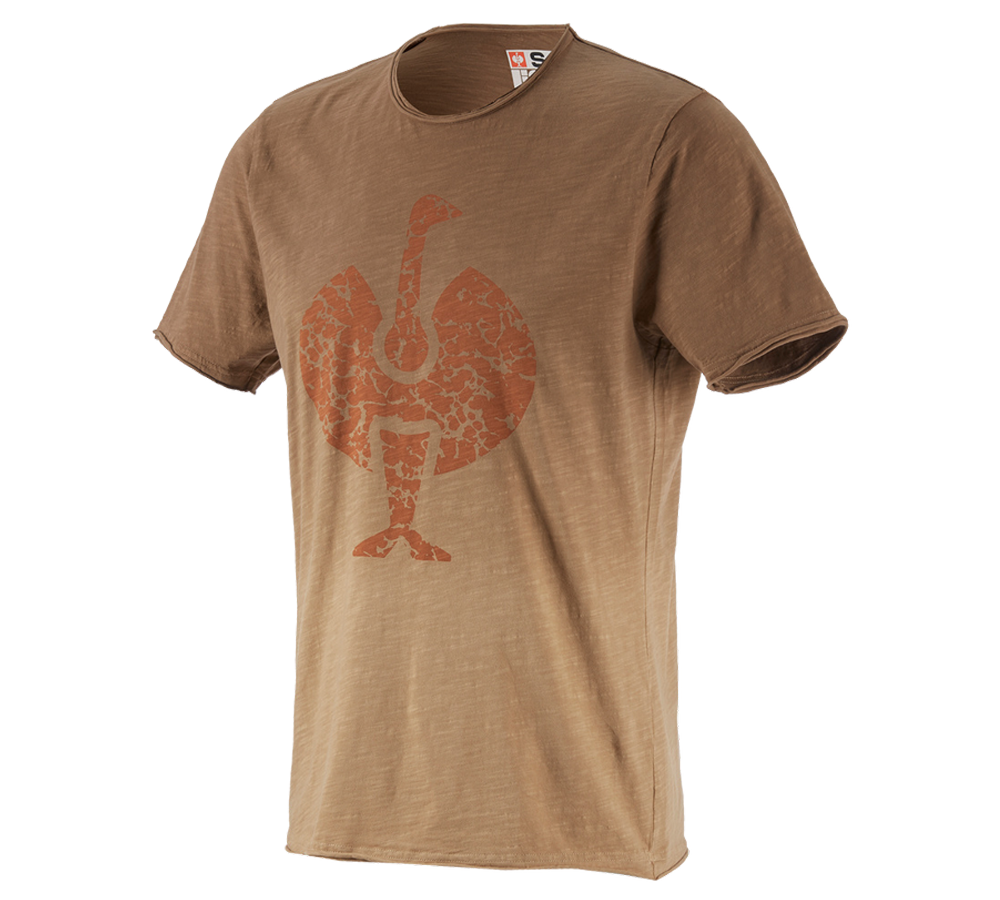 Emner: e.s. T-Shirt workwear ostrich + lysebrun vintage