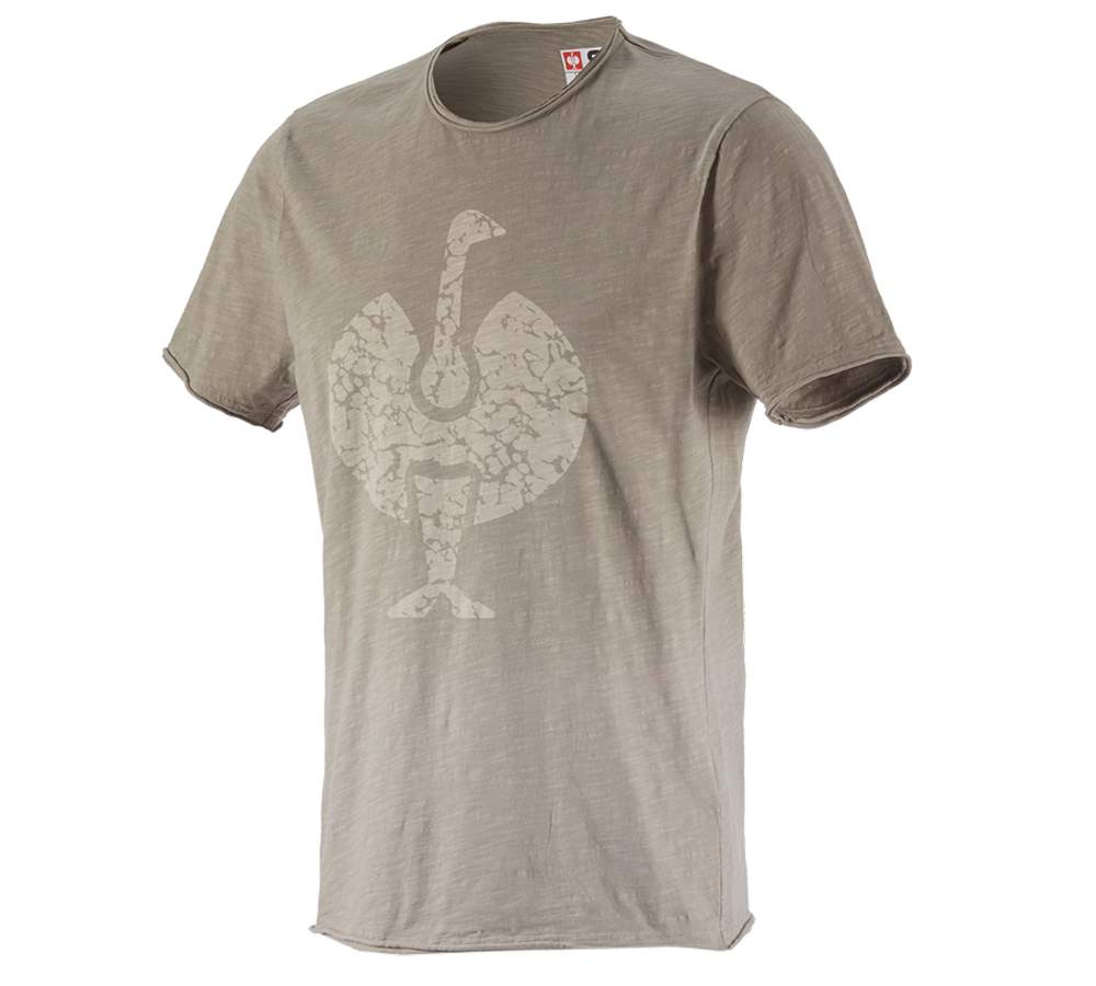 T-Shirts, Pullover & Skjorter: e.s. T-Shirt workwear ostrich + taupe vintage