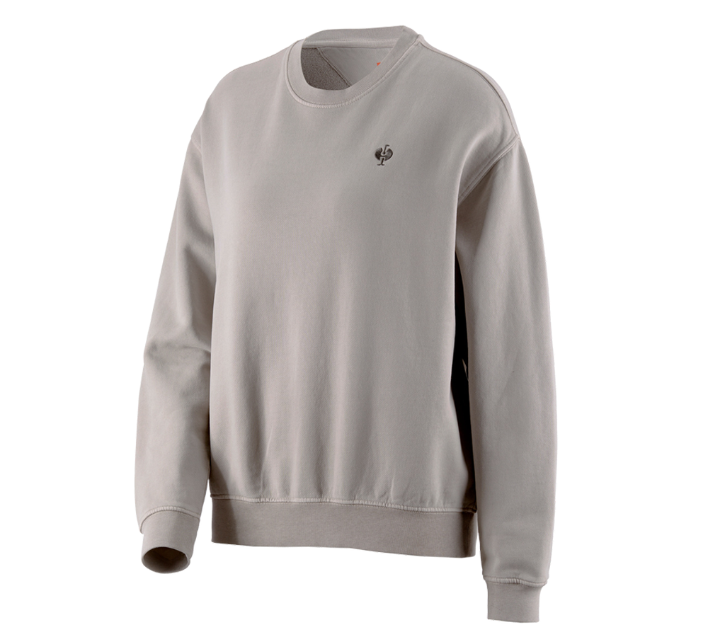 T-Shirts, Pullover & Skjorter: Oversize sweatshirt e.s.motion ten, damer + opalgrå vintage