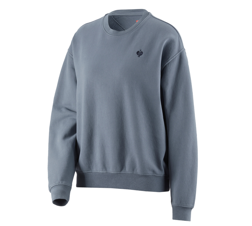 Emner: Oversize sweatshirt e.s.motion ten, damer + røgblå vintage