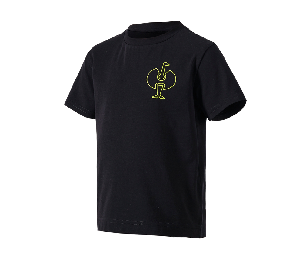 T-Shirts, Pullover & Skjorter: T-Shirt e.s.trail, børn + sort/syregul