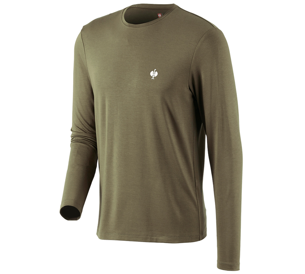 Shirts, Pullover & more: Modal-Longsleeve e.s.concrete + mudgreen