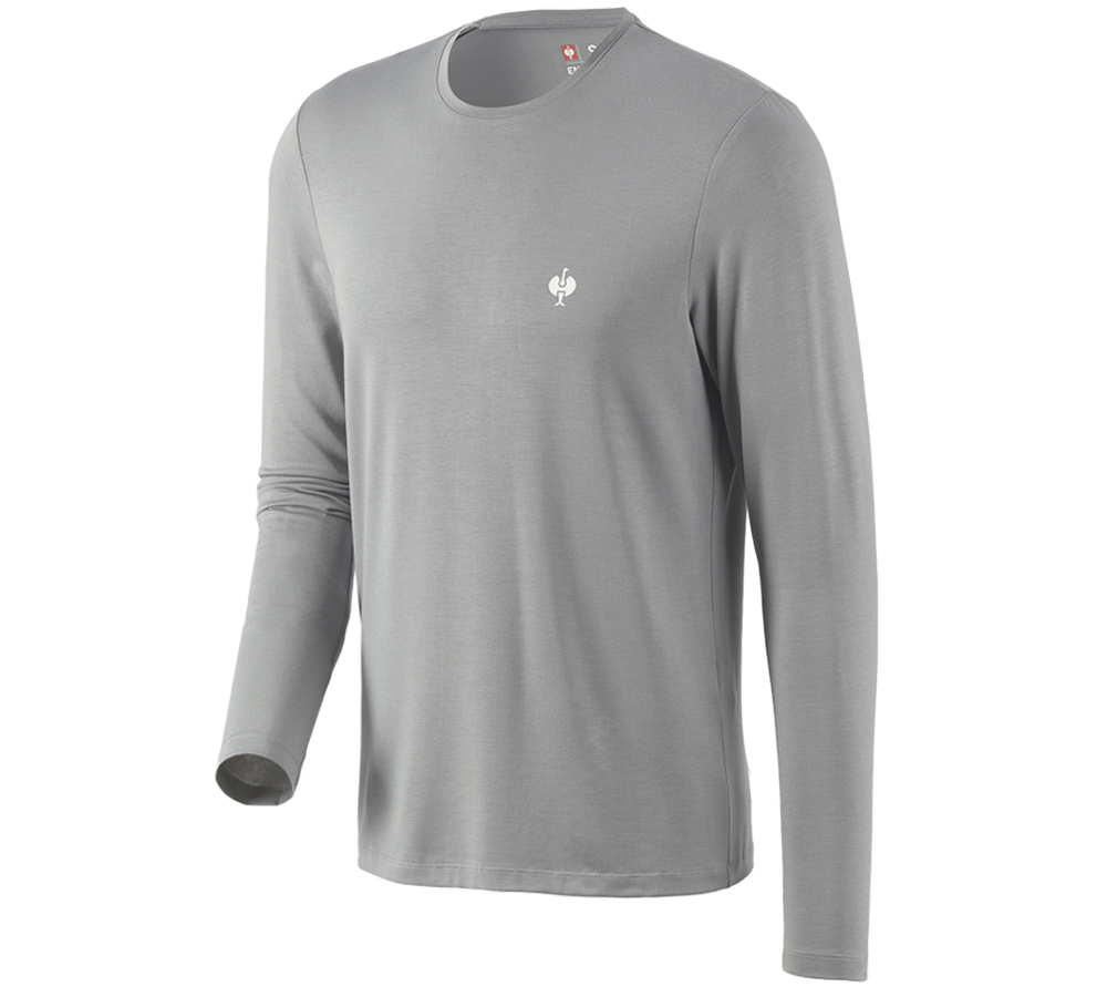 T-Shirts, Pullover & Skjorter: Modal-Longsleeve e.s.concrete + perlegrå
