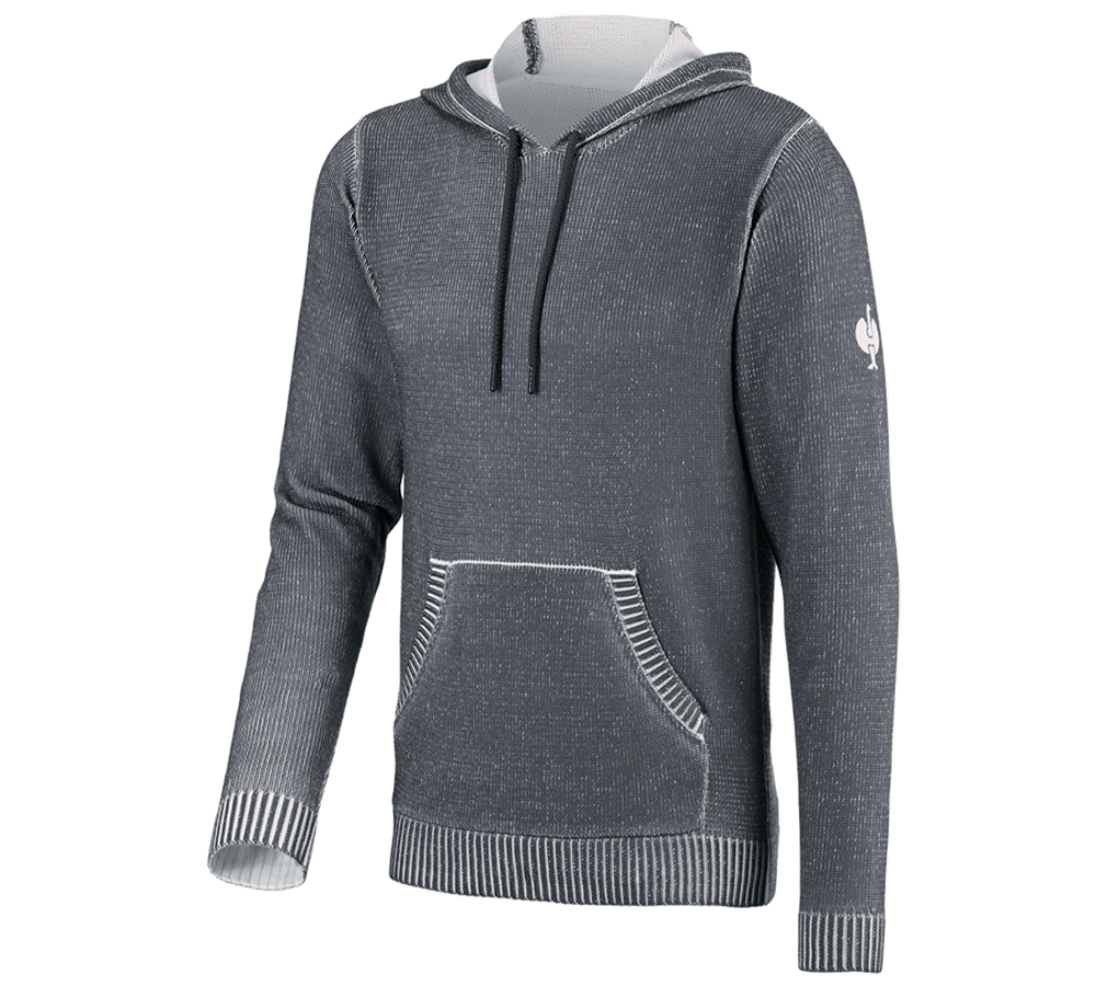 T-Shirts, Pullover & Skjorter: Strik-hoody e.s.iconic + karbongrå