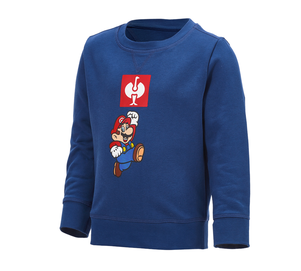 Samarbejde: Super Mario sweatshirt, børn + alkaliblå