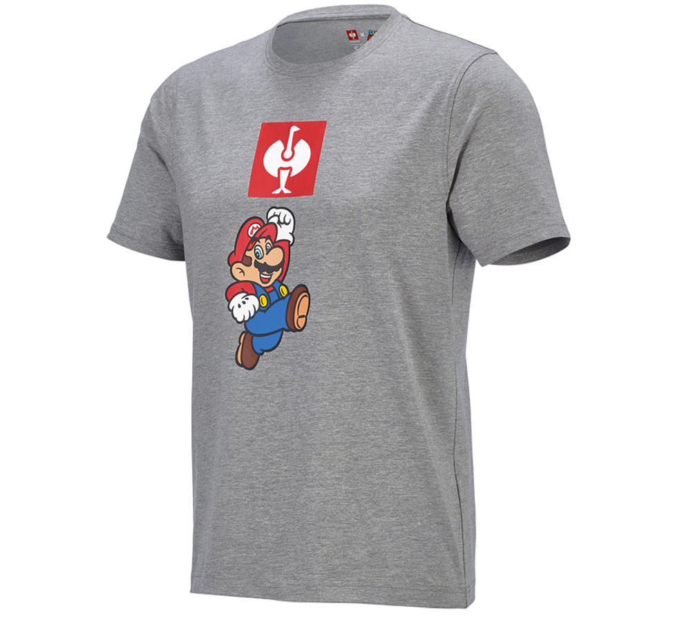 T-Shirts, Pullover & Skjorter: Super Mario T-shirt, herrer + gråmeleret