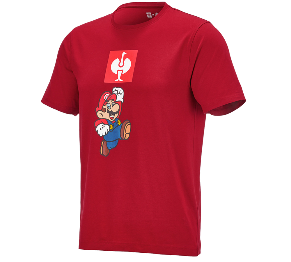 T-Shirts, Pullover & Skjorter: Super Mario T-shirt, herrer + ildrød