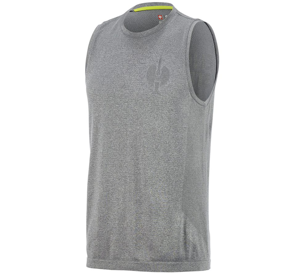 T-Shirts, Pullover & Skjorter: Atletik-shirt seamless e.s.trail + basaltgrå melange