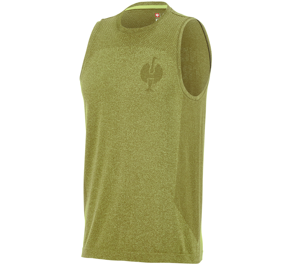 Beklædning: Atletik-shirt seamless e.s.trail + enebærgrøn melange