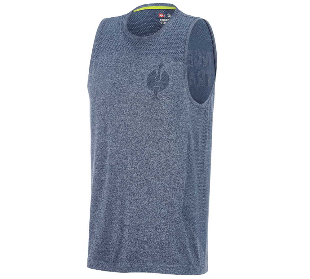 T-Shirts, Pullover & Skjorter: Atletik-shirt seamless e.s.trail + dybblå melange