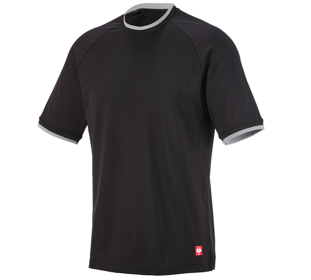 T-Shirts, Pullover & Skjorter: Funktions-T-shirt e.s.ambition + sort/platin