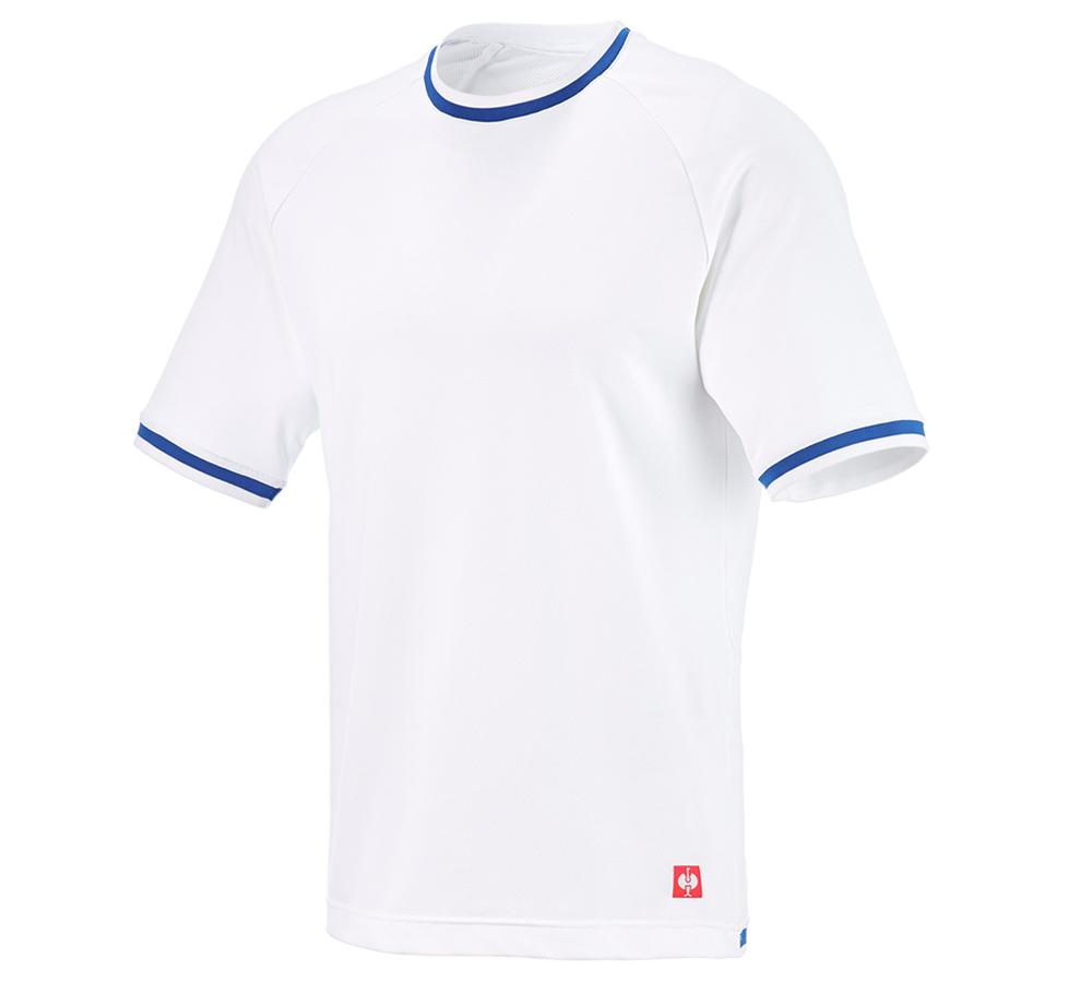 T-Shirts, Pullover & Skjorter: Funktions-T-shirt e.s.ambition + hvid/ensianblå