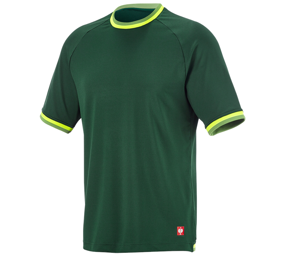 Beklædning: Funktions-T-shirt e.s.ambition + grøn/advarselsgul