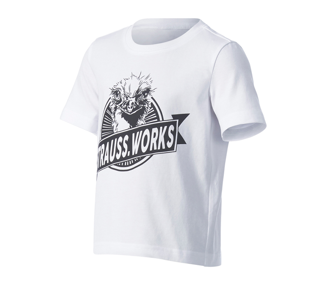 T-Shirts, Pullover & Skjorter: e.s. T-shirt strauss works, børne + hvid