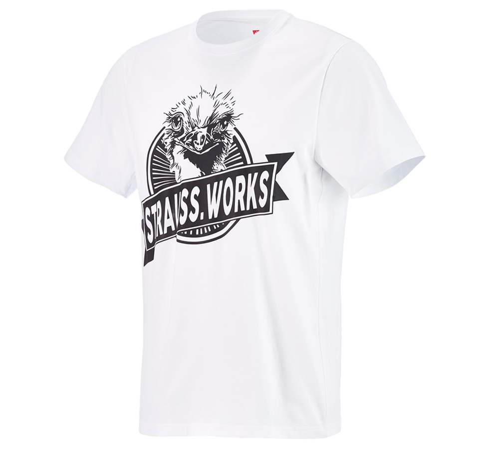 Beklædning: e.s. T-shirt strauss works + hvid