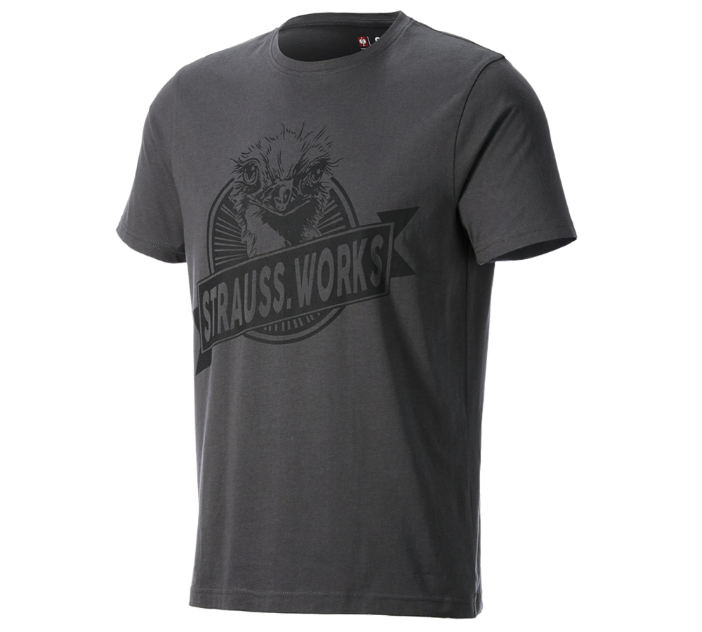 T-Shirts, Pullover & Skjorter: T-shirt e.s.iconic works + karbongrå