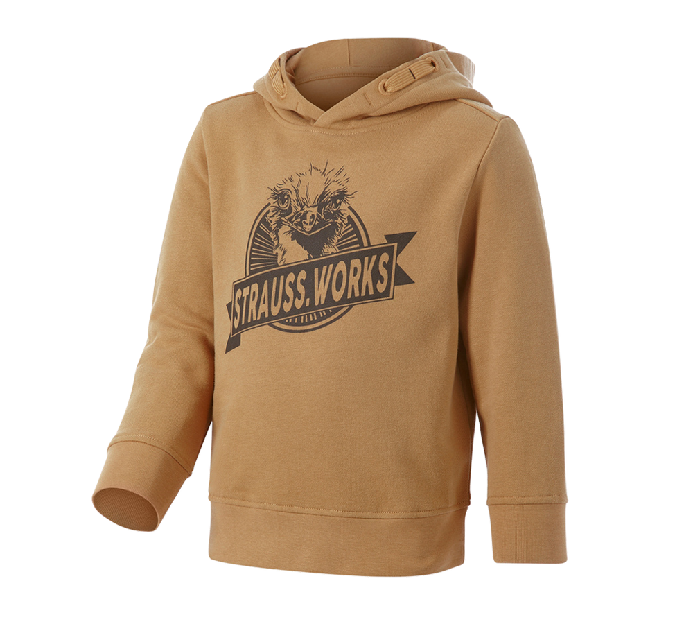 T-Shirts, Pullover & Skjorter: Hoody-Sweatshirt e.s.iconic works, børne + mandelbrun