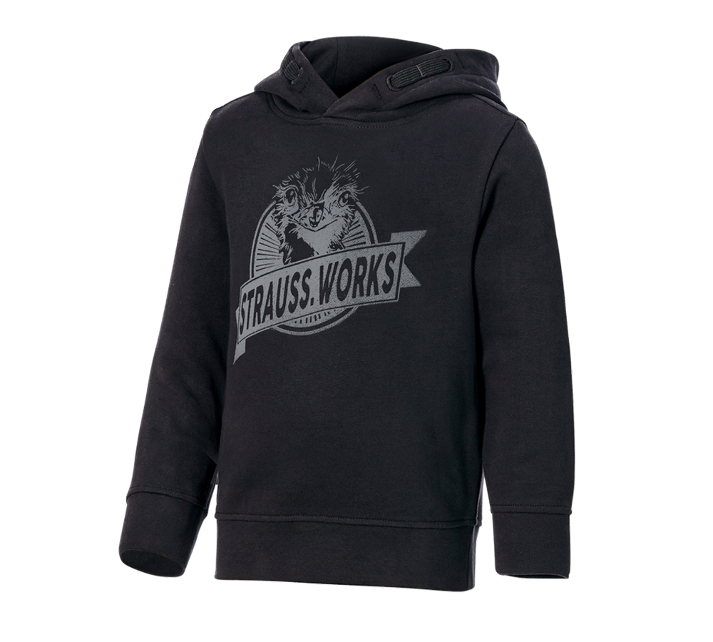 Clothing: Hoody sweatshirt e.s.iconic works, children's + black