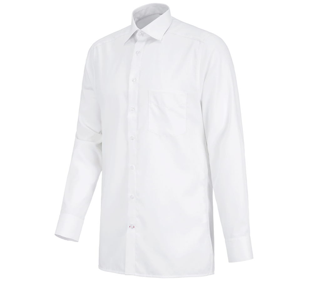 T-Shirts, Pullover & Skjorter: Business skjorte e.s. comfort, langærmet + hvid