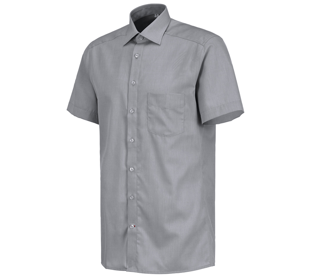 Shirts, Pullover & more: Business shirt e.s.comfort, short sleeved + grey melange