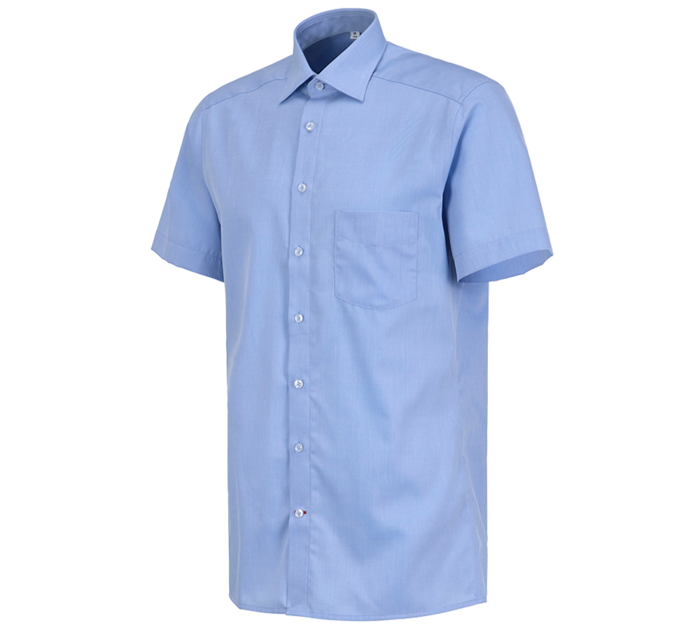 Emner: Business skjorte e.s.comfort, kortærmet + lyseblå melange