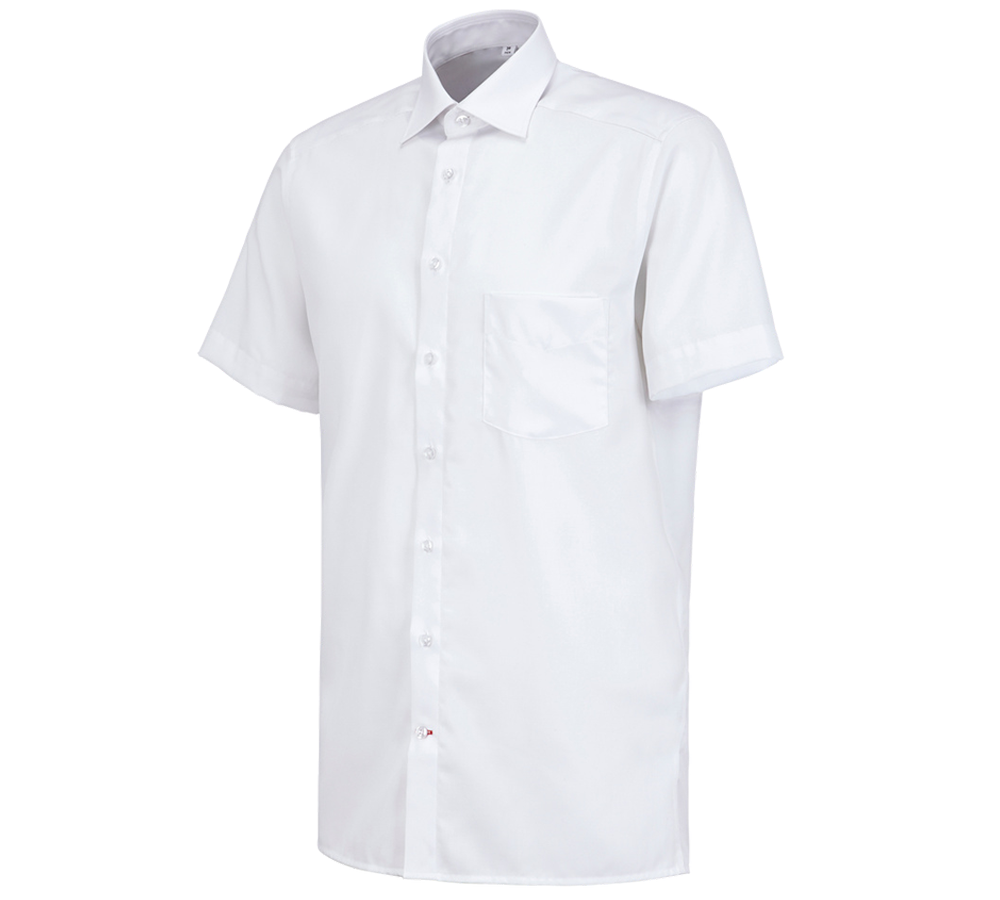 T-Shirts, Pullover & Skjorter: Business skjorte e.s.comfort, kortærmet + hvid