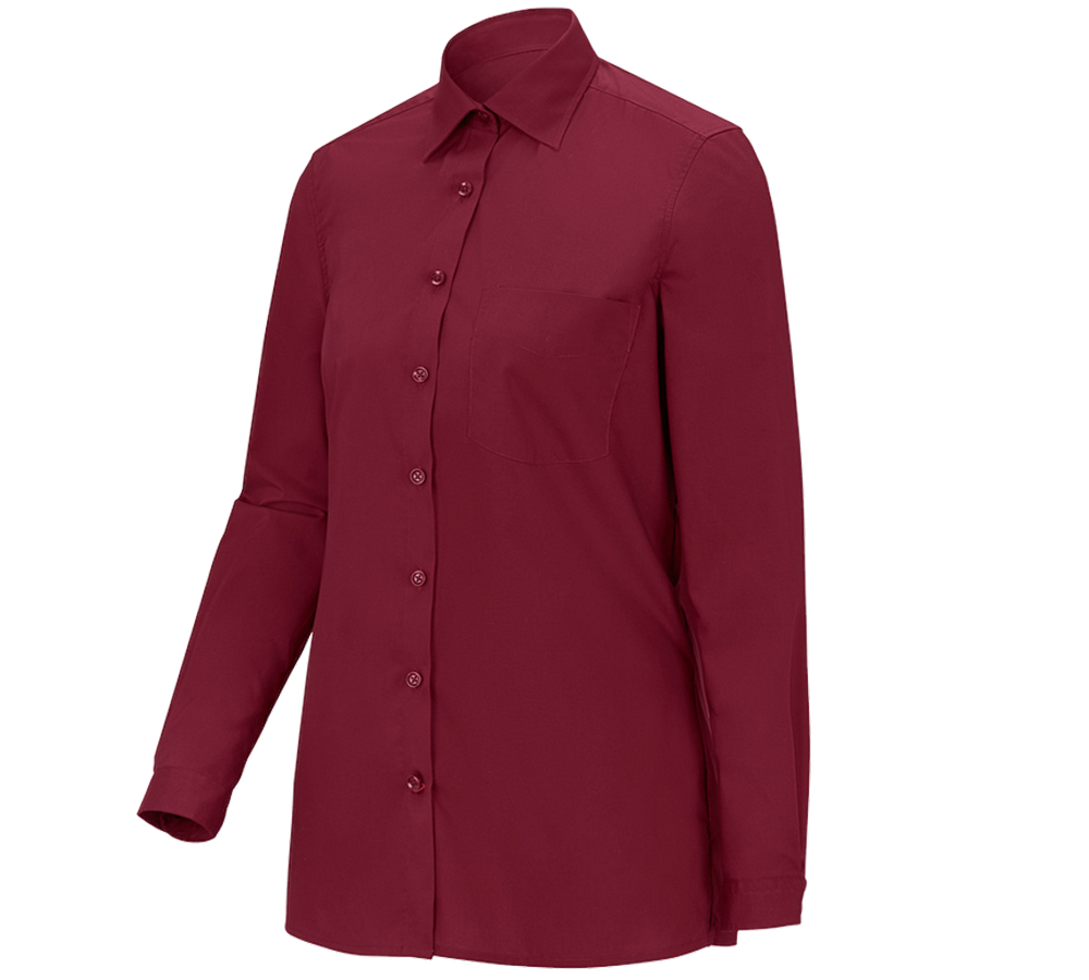 T-Shirts, Pullover & Skjorter: e.s. servicebluse langærmet + rubin