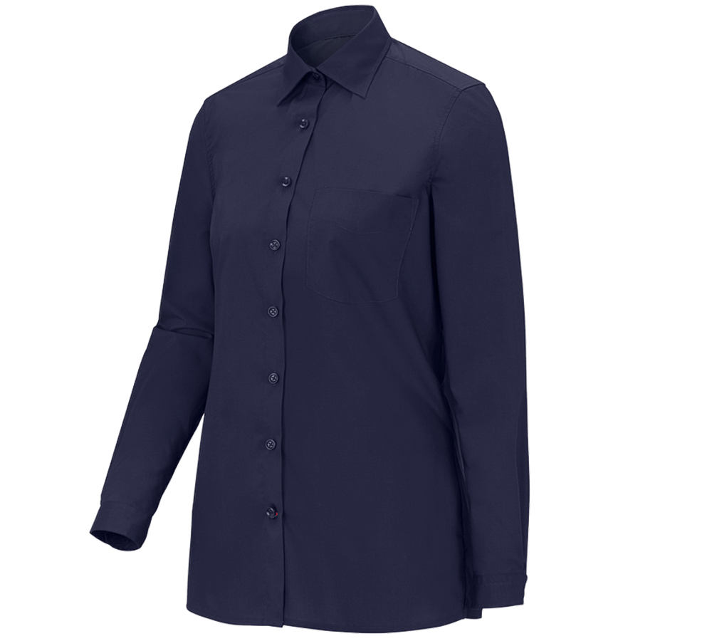 T-Shirts, Pullover & Skjorter: e.s. servicebluse langærmet + mørkeblå