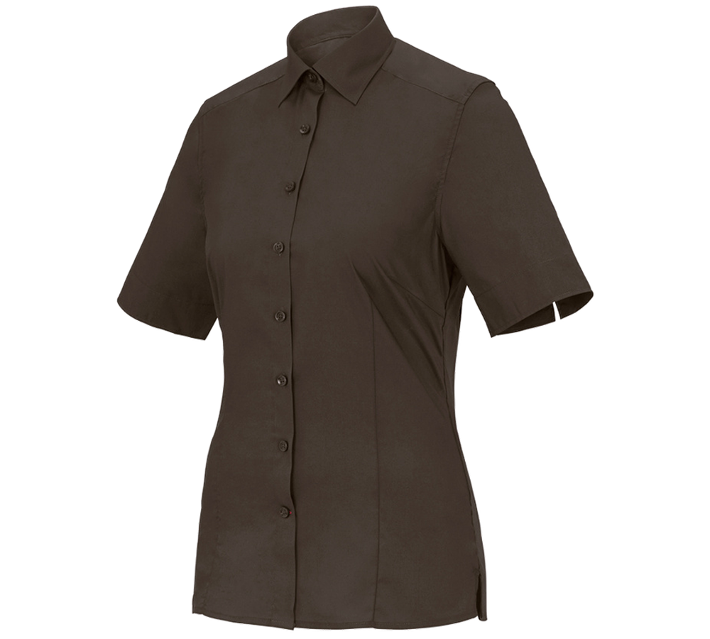 Shirts, Pullover & more: Business blouse e.s.comfort, short sleeved + chestnut