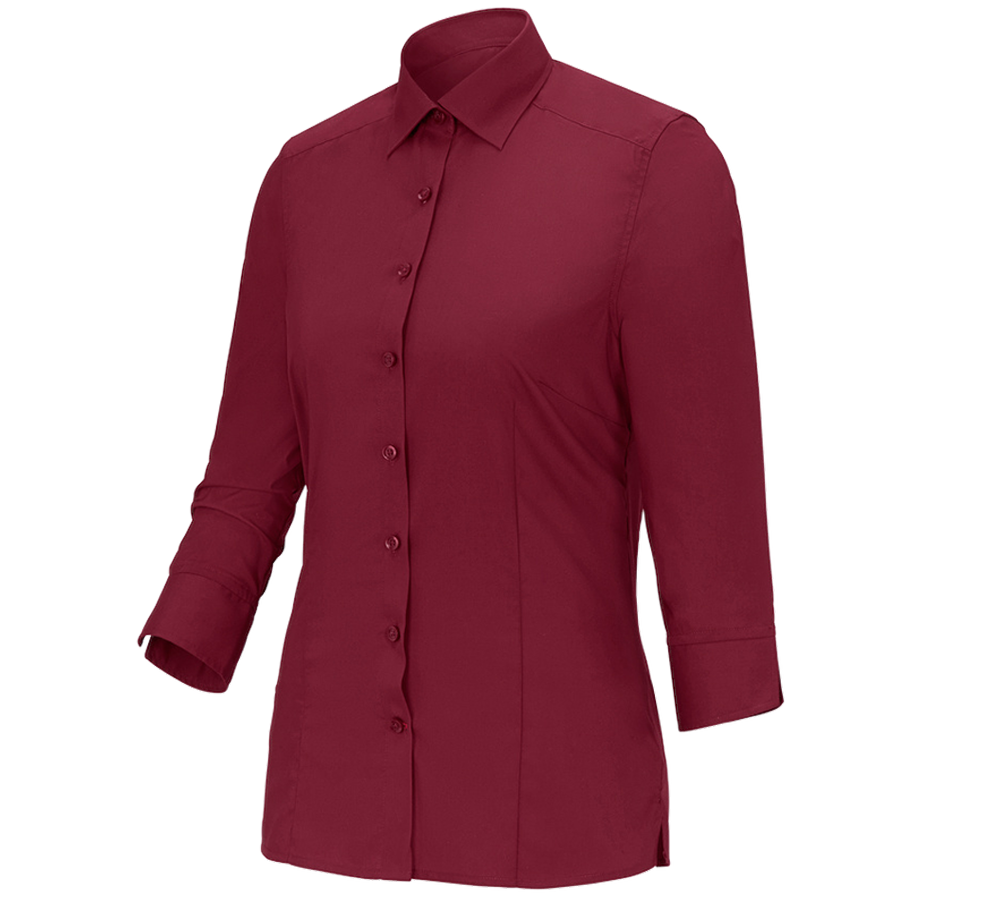 T-Shirts, Pullover & Skjorter: Businessbluse e.s.comfort, 3/4-ærmer + rubin
