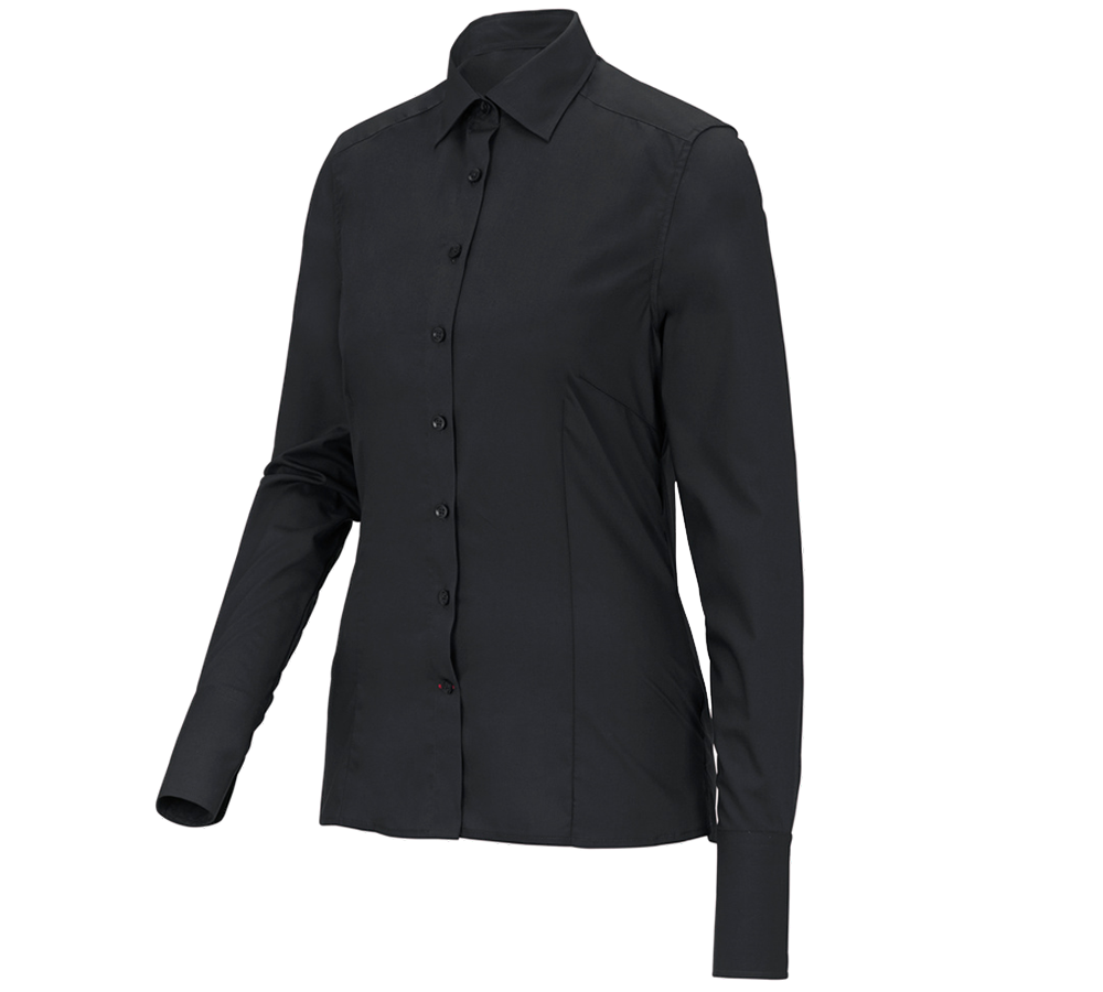Topics: Business blouse e.s.comfort, long sleeved + black
