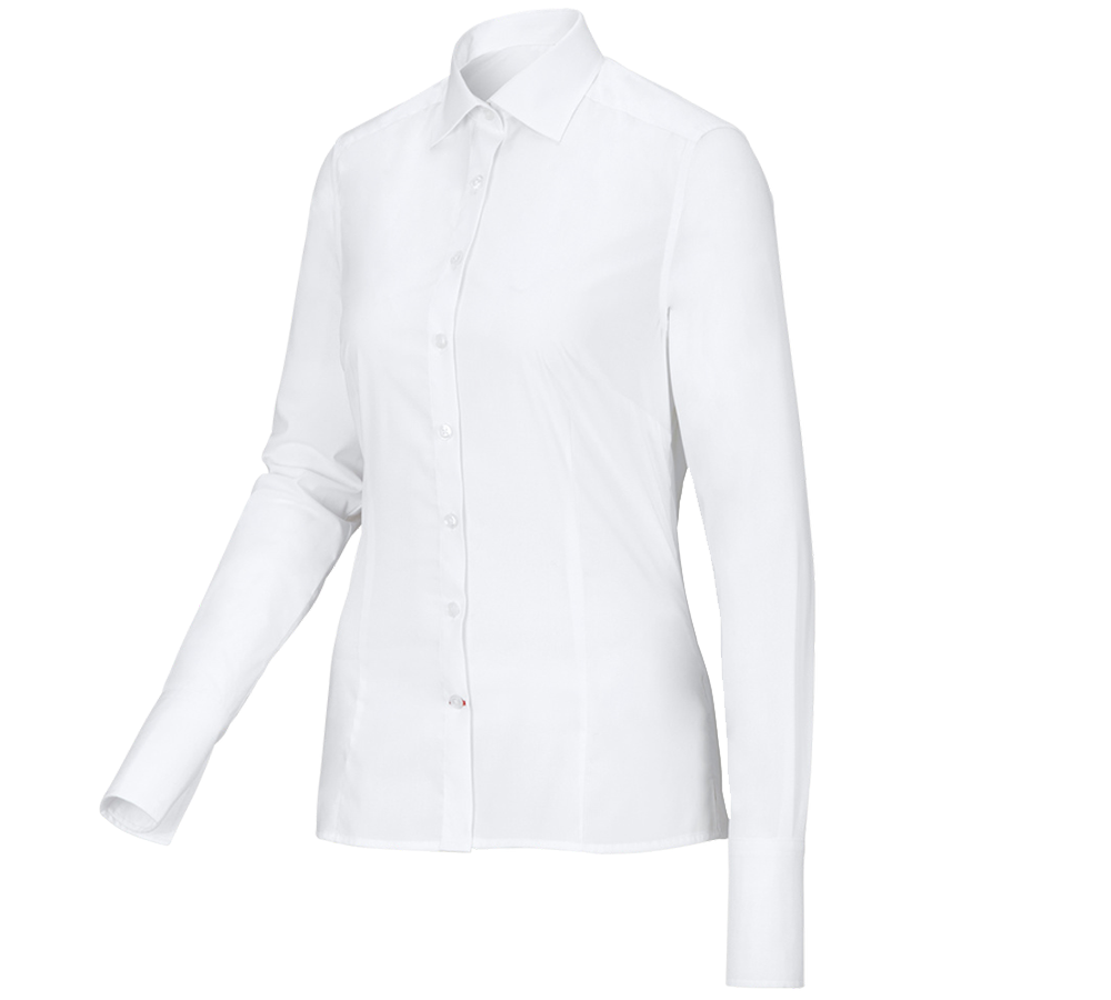 Topics: Business blouse e.s.comfort, long sleeved + white