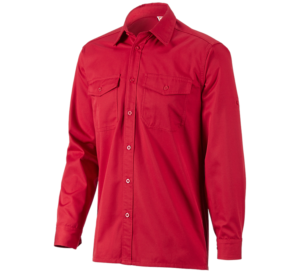 T-Shirts, Pullover & Skjorter: Arbejdsskjorter e.s.classic, langærmet + rød
