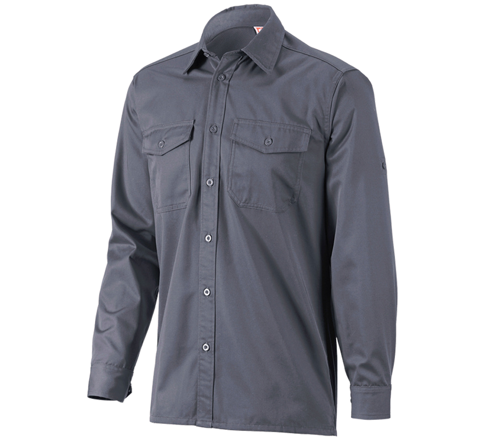 T-Shirts, Pullover & Skjorter: Arbejdsskjorter e.s.classic, langærmet + grå