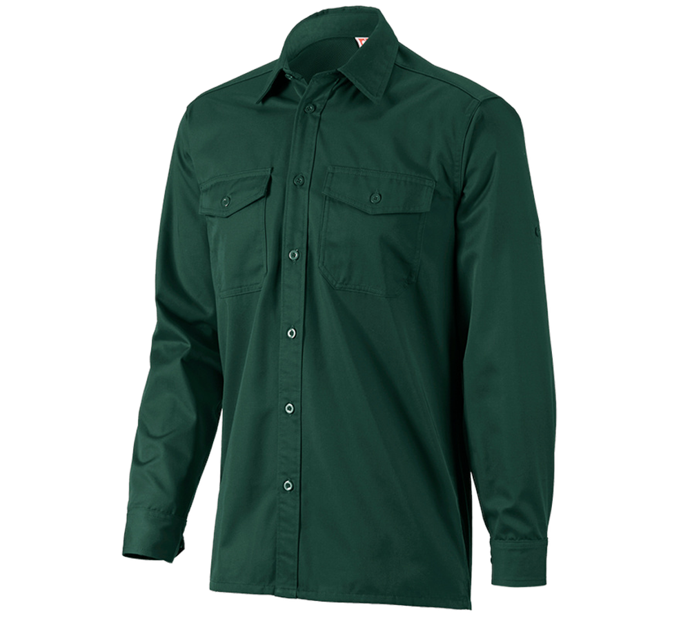 T-Shirts, Pullover & Skjorter: Arbejdsskjorter e.s.classic, langærmet + grøn