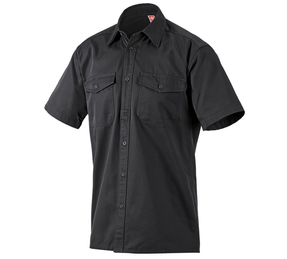 T-Shirts, Pullover & Skjorter: Arbejdsskjorter e.s.classic, korte ærmer + sort