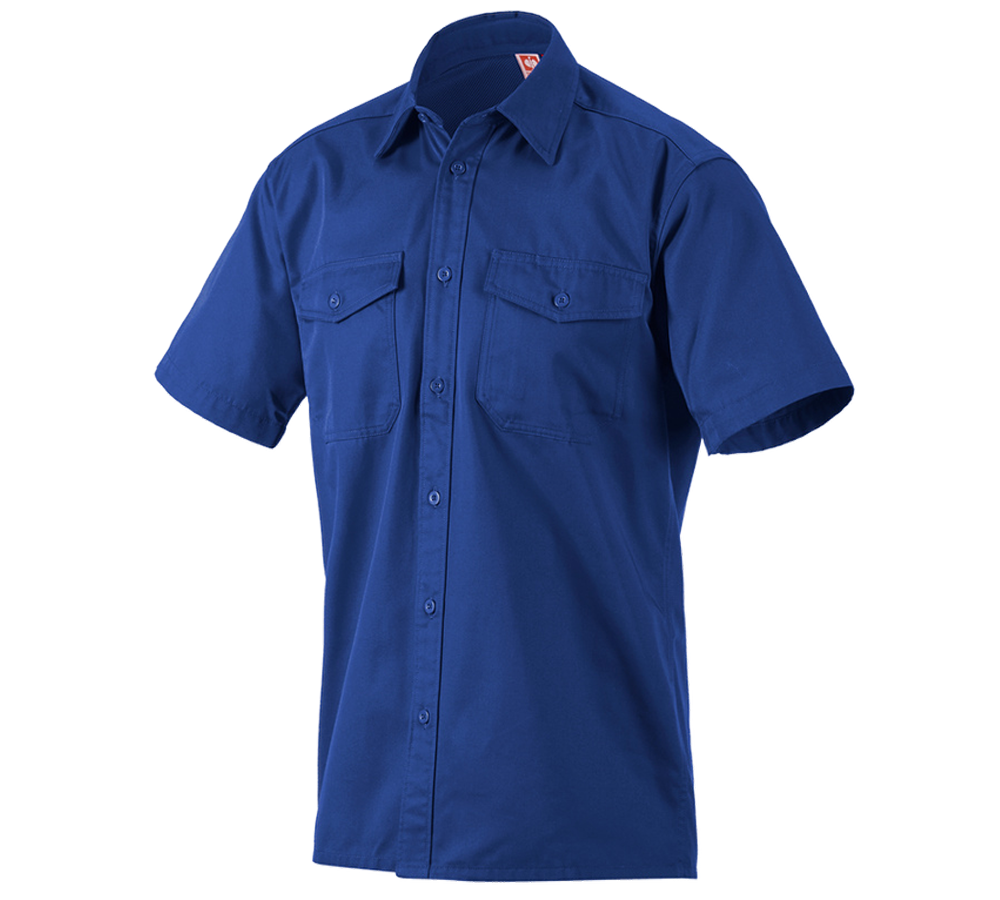 Tømrer / Snedker: Arbejdsskjorter e.s.classic, korte ærmer + kornblå