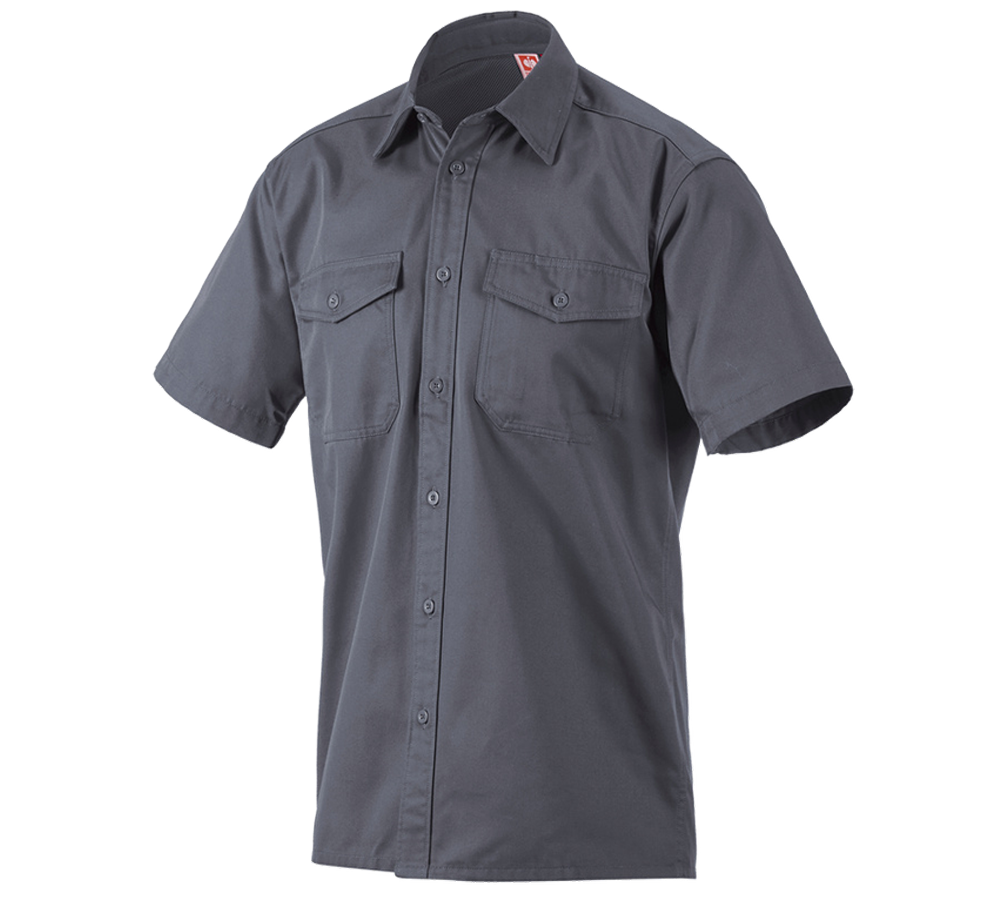 Topics: Work shirt e.s.classic, short sleeve + grey
