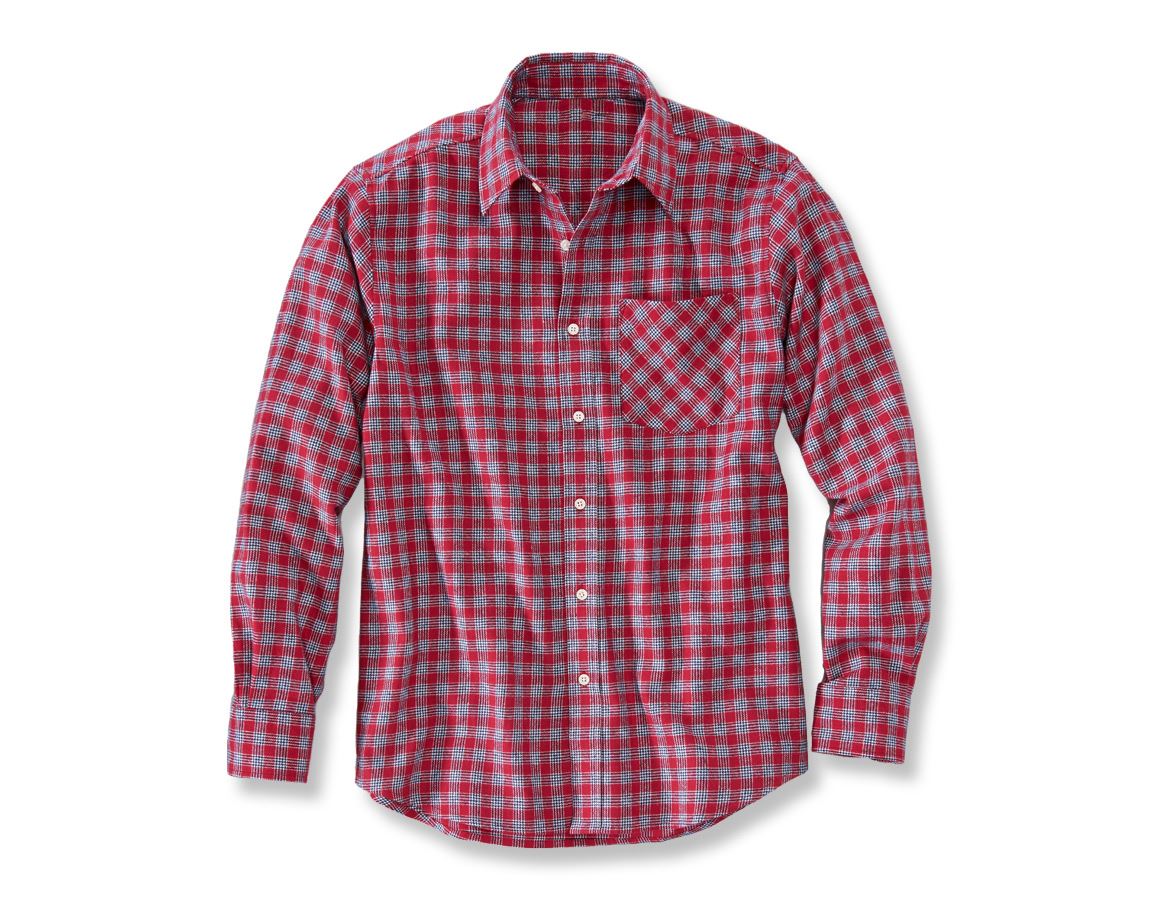 T-Shirts, Pullover & Skjorter: Arbejdsskjorte Malmö + rød/mørkeblå/hvid