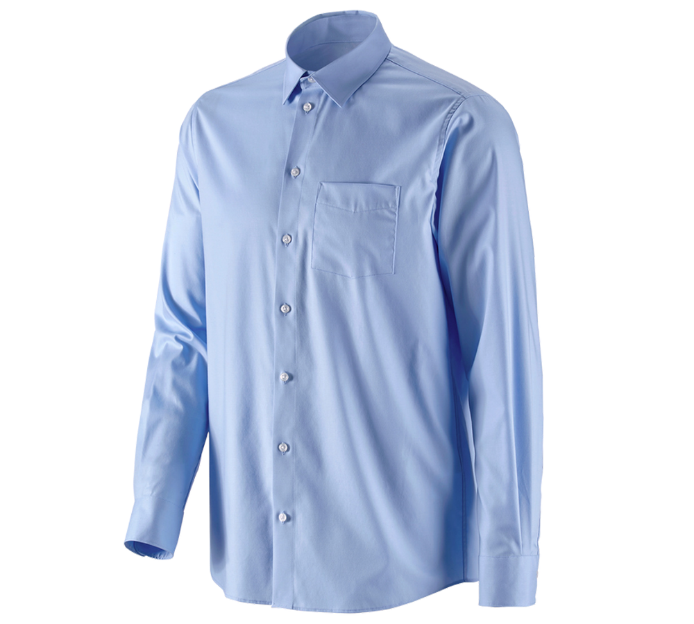 Emner: e.s. Business skjorte cotton stretch, comfort fit + frostblå