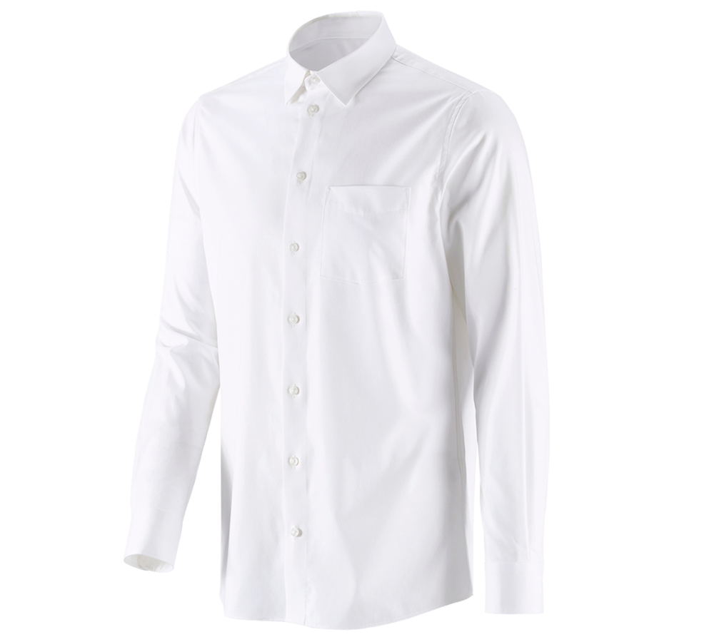 T-Shirts, Pullover & Skjorter: e.s. Business skjorte cotton stretch, regular fit + hvid